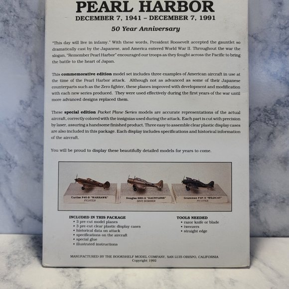 50th Anniversary Pearl Harbor Paper Airplane Model Kits - Picture 9 of 13